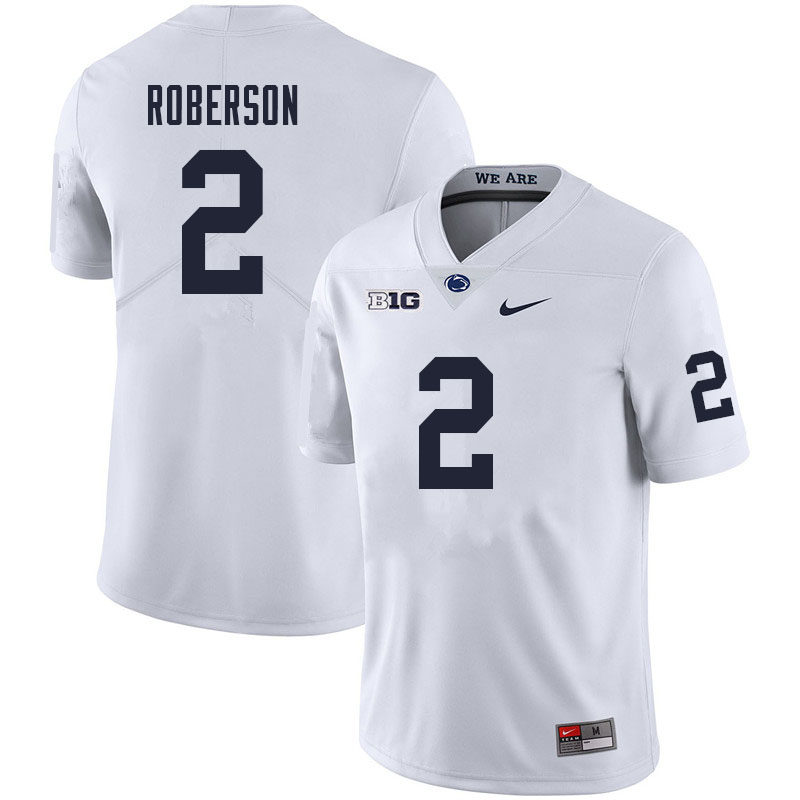 Men #2 Ta'Quan Roberson Penn State Nittany Lions College Football Jerseys Sale-White